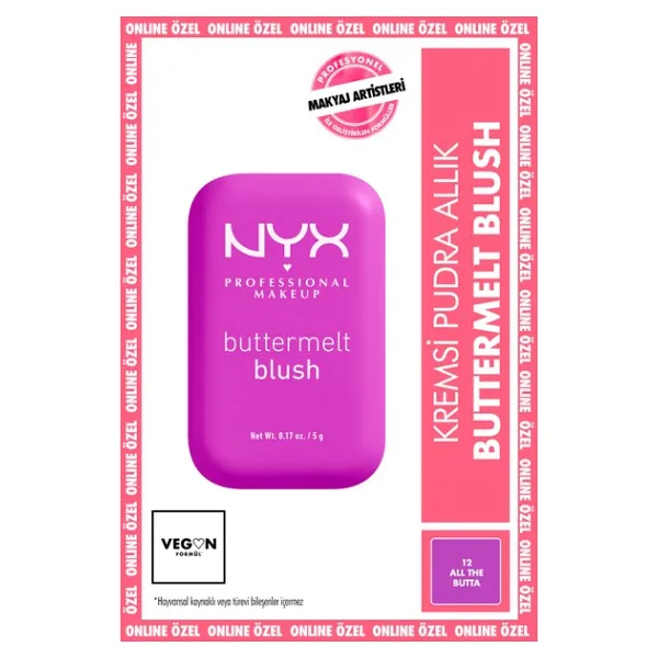 NYX Professional Makeup Buttermelt Blush Kremsi Pudra Allık - 12 All The Butta