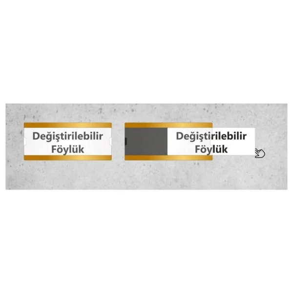 Özel Kampanya 10 lu Paket Değiştirilebilir Kapı İsimliği Gold Seri Özel Tasarım