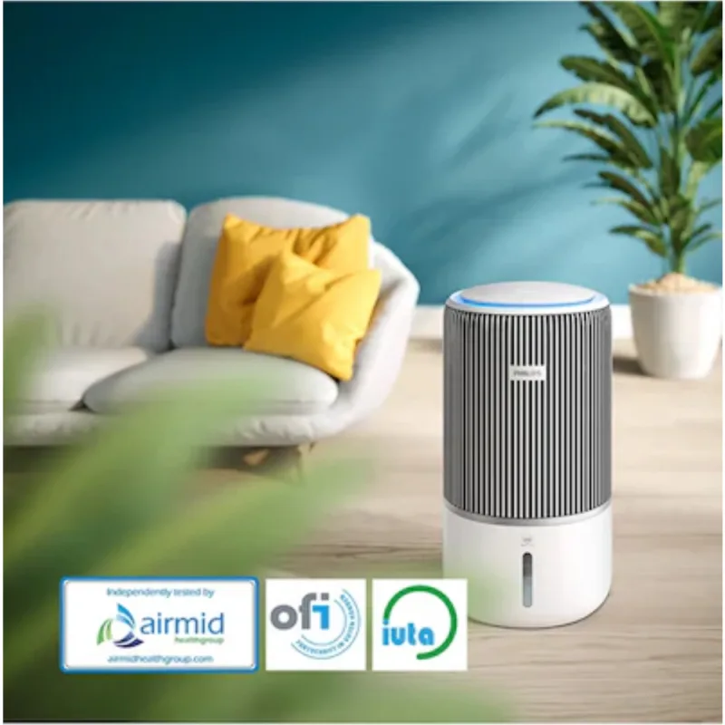 Philips Phılıps Pureprotect Water 3400 Serisi Akıllı 2 In 1 Hava Temizleyici ve Nemlendirici Beyaz Gri +Xiaomi Bluetooth Hoparlör Hediye - Gri - Beyaz