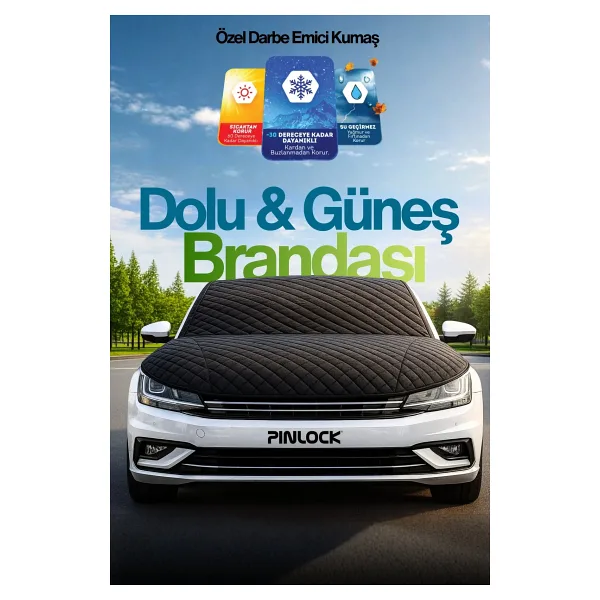 pinlock Sedan uyumlu universal otomobil araba brandası, dolu ve kar koruyucu branda örtüsü Oto Brandası