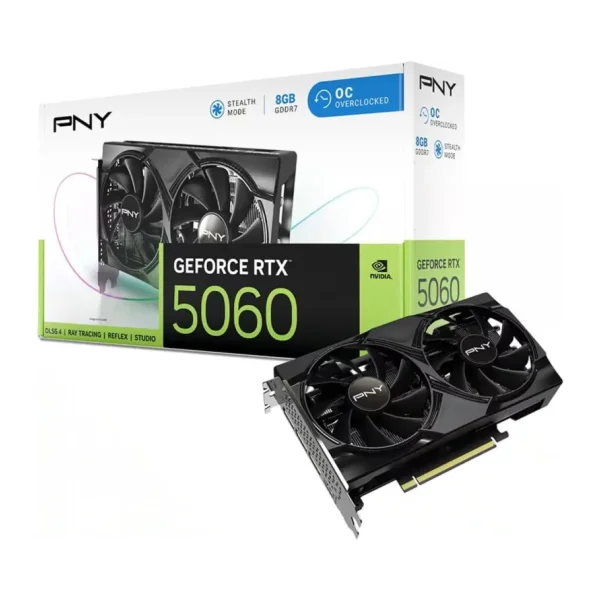 Pny RTX 5060 Dual Fan OC VCG50608DFXPB1-O 128 Bit GDDR7 8 GB Ekran Kartı