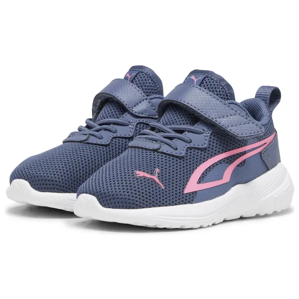Puma All Day Active AC Inf 387388-14 Lacivert-Pembe Bebek Spor Ayakkabı