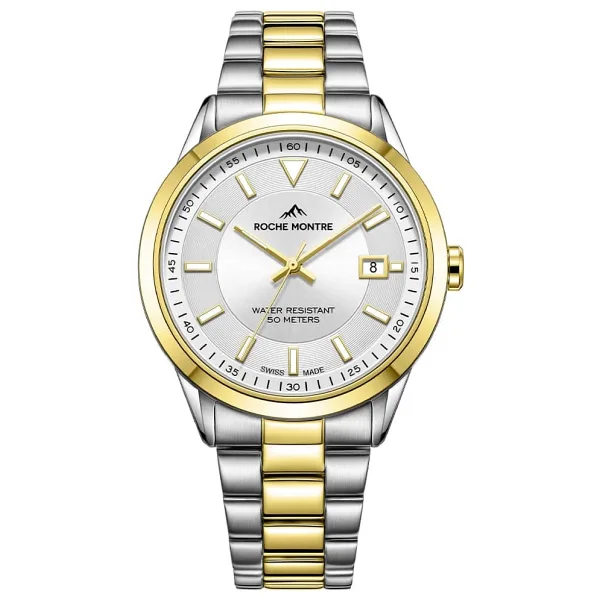Roche Montre RMG6007-05 Gümüş-Altın Erkek Kol Saati