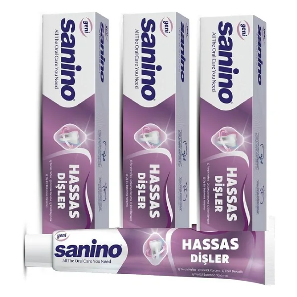 Sanino Hassas Dişler Sanino Diş Macunu 3 Adet 75 ml -Diş Eti Problemleri