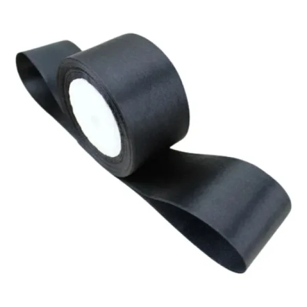 Saten Kurdele 6 cm Siyah 10 Metre