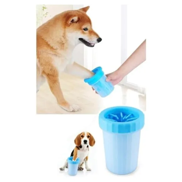 Silikon Fırçalı Kedi Ve Köpek Ayak Temizleyici - Pratik Pati Yıkama Kabı