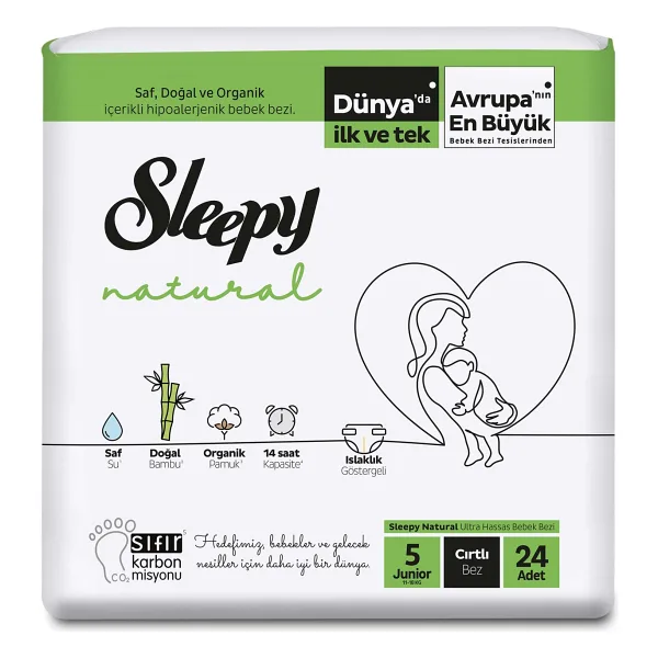 Sleepy Natural 5 Numara Junior 24'lü Külot Bez
