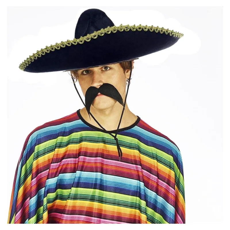 Sombrero Meksika Şapkası Altın Şeritli Yetişkin Boy