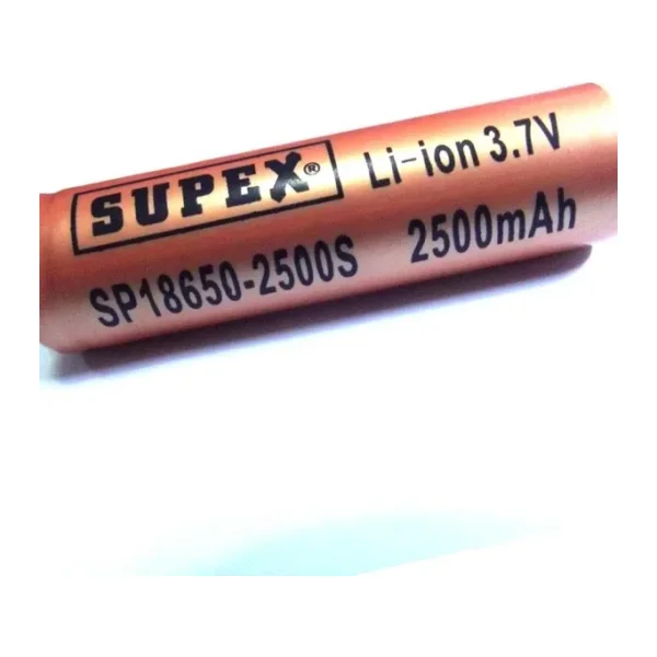 Supex ICR18500-1500MA 3.7V 10C Lityum ion Pil