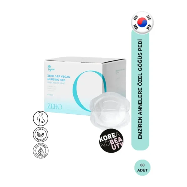Tntn Mom's Zero Sap Vegan Nursing Pads (60 Adet) %100 Doğal Emzirme Pedi Göğüs Pedi
