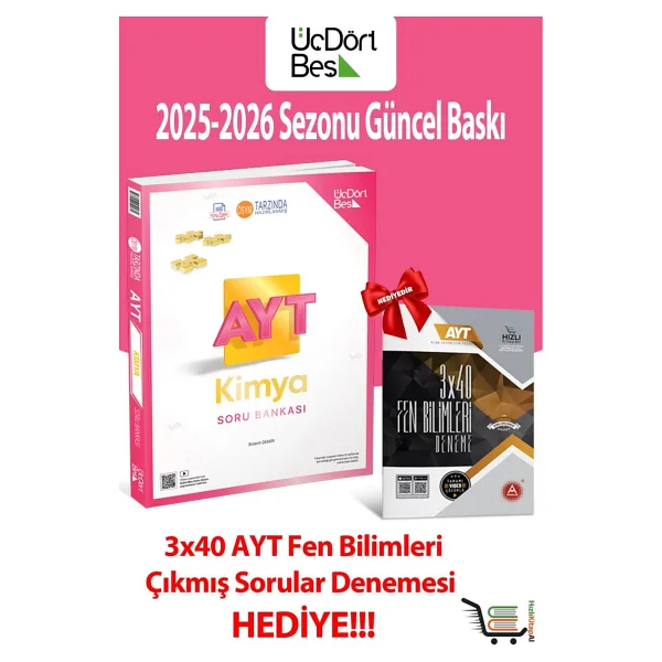 ÜçDörtBeş Yayınları AYT Kimya Soru Bankası 2026