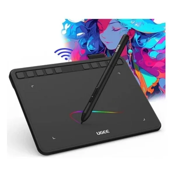 Ugee S640W Kablosuz Grafik Çizim Tableti, 10 Kısayol Tuşlu, 6.5x4 Inc