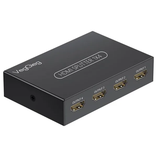 Veggieg 4K 30Hz 1 Giriş 4 Çıkış HDMI Splitter Görüntü Ayırıcı Bölücü Adaptör