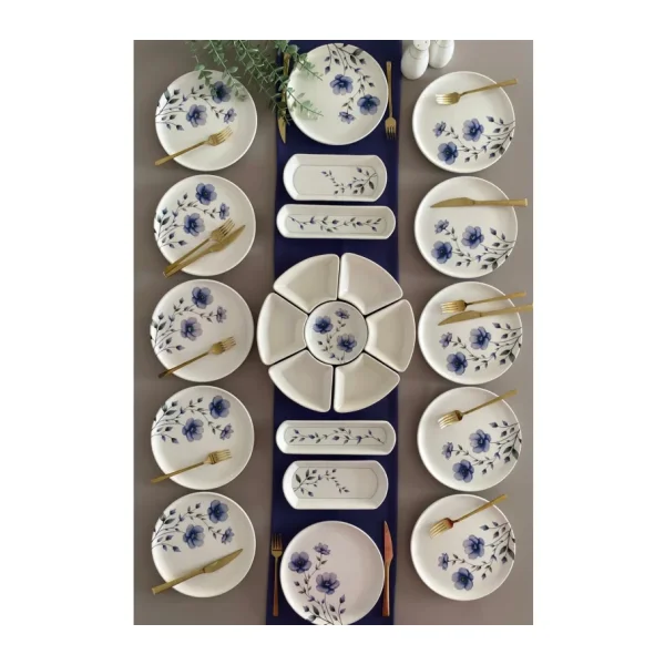 Venüs Home Decoration Mor Menekşe 23 Parça 12 Kişilik Kahvaltı Takımı