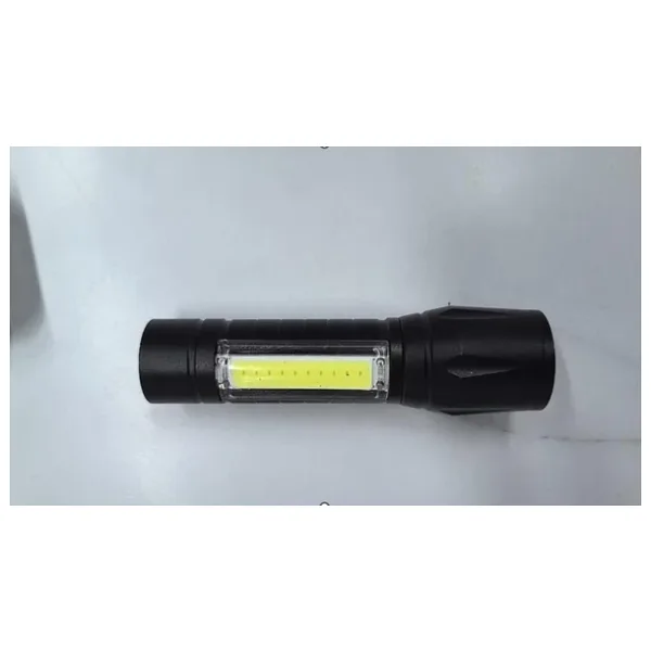 Wellhise 511 LED El Feneri Şarj Edilebilir Micro USB Mini El Feneri Ultra Parlak Taşınabilir Küçük Lamba Yüksek Güçlü - Siyah