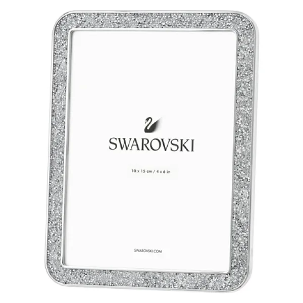 5379518 Swarovski Ev Dekorasyon Minera Picture Frame, Silver Tone, Small