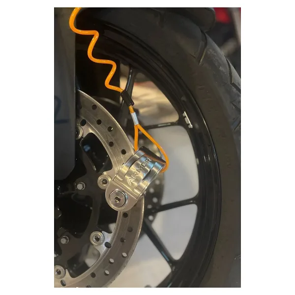 Armor 606mva 6 Mm 120 Desibel Paslanmaz Çelik Alarmlı Disk Kilidi (HATIRLATMA KABLOSU HEDİYE)