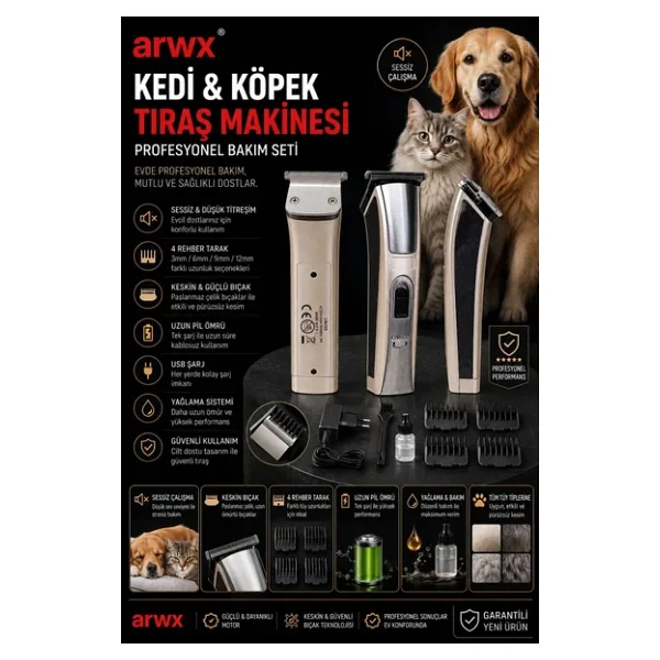 Arwx Kedi Köpek Tıraş Makinesi 128 Kalitenin Adresi