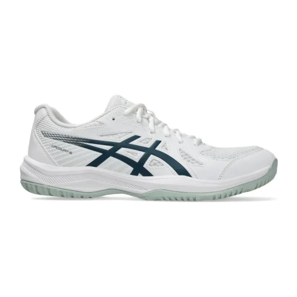 Asics Upcourt 6 1071a104-104 Beyaz-Lacivert Erkek Voleybol Ayakkabısı