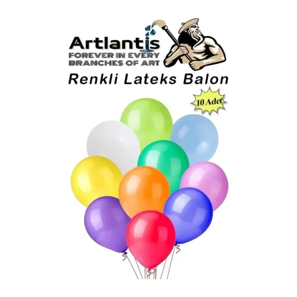 Balon Renkli Lateks 10 Adet Renkli Balon 10'' Canlı Renkler Parti Doğum Günü Süsleme Malzemeleri Balon 26 cm