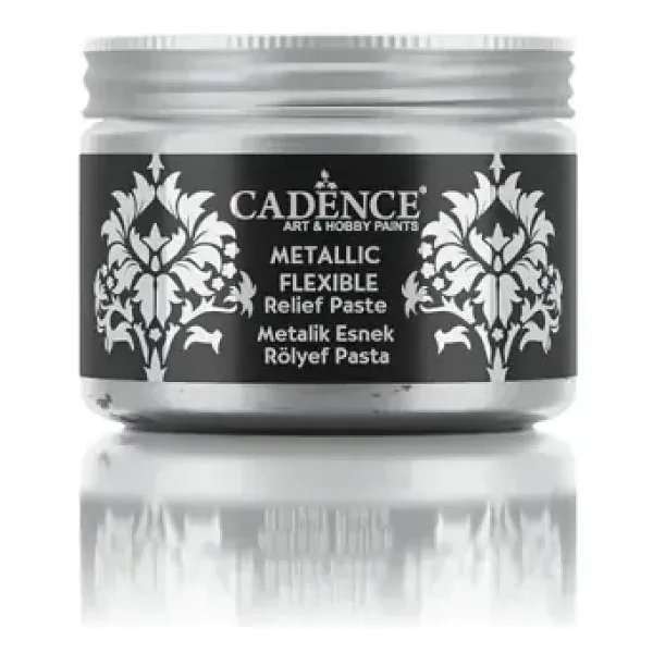Cadence Metalik Esnek Rölyef Pasta MF06 Gümüş 150ML
