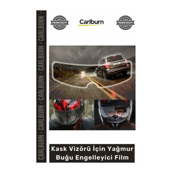 Carlburn #BuğuEngelleyici Motosiklet Kaskı Şeffaf Koruyucu Antifog Kask Vizörü İçin Yağmur Buğu Engelleyici F