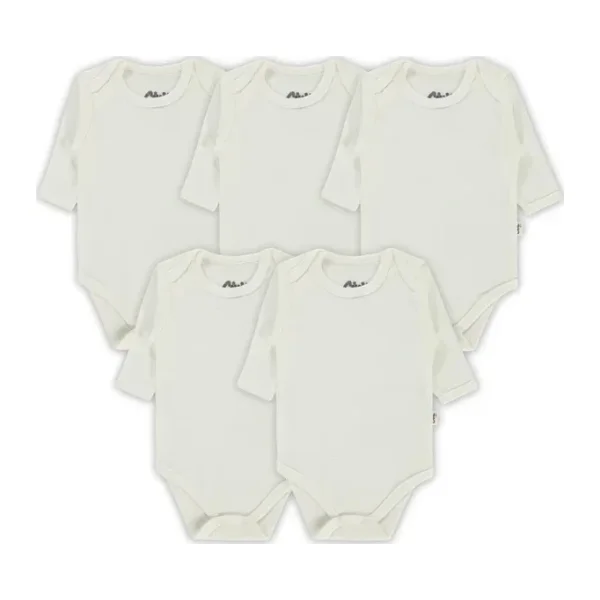 Civil Baby Bebek 5'li Çıtçıtlı Badi 12-36 Ay Beyaz
