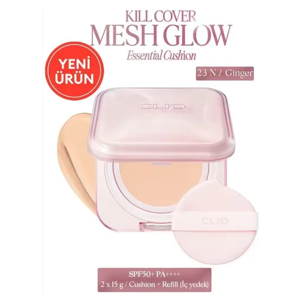 CLIO Kill Cover Mesh Glow Essential Cushion Set SPF 50+ PA++++ Cushion Fondöten