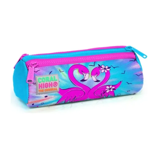 Coral High 22030 Flamingo Desenli 3 Bölmeli Kalemlik