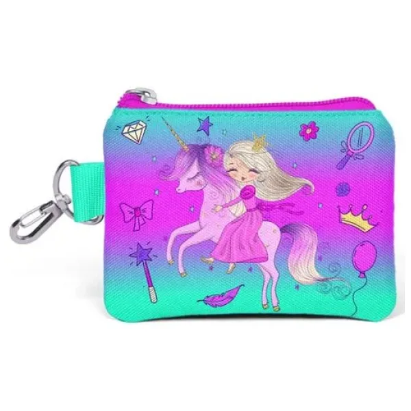 Coral High Mor Pembe Unicorn ve Prenses Bozuk Para Çantası - Kız Çocuk