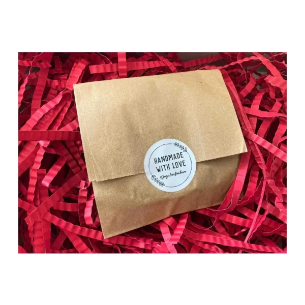 Dekals 100 Adet 12X20CM Körüklü Kraft Hediye Paketi Ambalaj Poşeti Şamua Kese Kağıdı