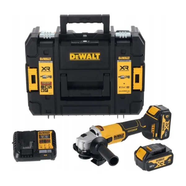 Dewalt DCG407M2T 18 V Çift Akülü 4 Ah Avuç Taşlama Makinesi