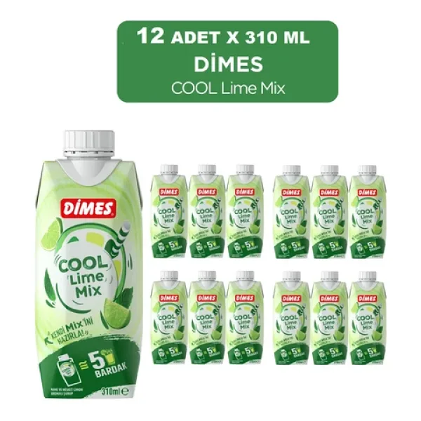 Dimes Cool Lime Özü 310 ml 12'li