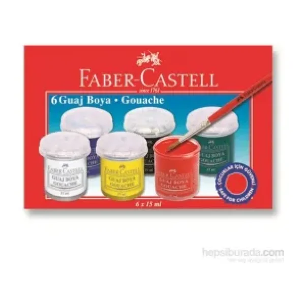 Faber-Castell 15 ml 6 Renk Guaj Boya