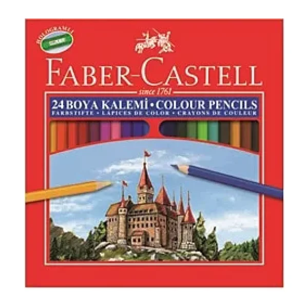 Faber-Castell Karton Kutu 24'lü Kuru Boya Seti