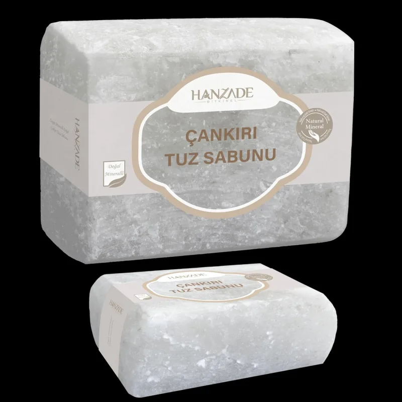 Hanzade Bitkisel Çankırı Tuz Sabunu 300-350 Gr Zengin Mineralli Doğal Saf Çankırı Kaya Tuzu Sabunu