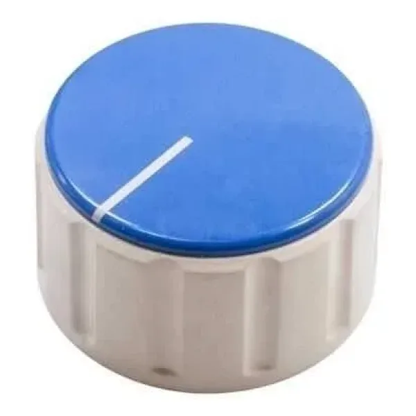 HT3000 37mm Üstten Sıkmalı Potansiyometre Düğmesi Beyaz-Mavi
