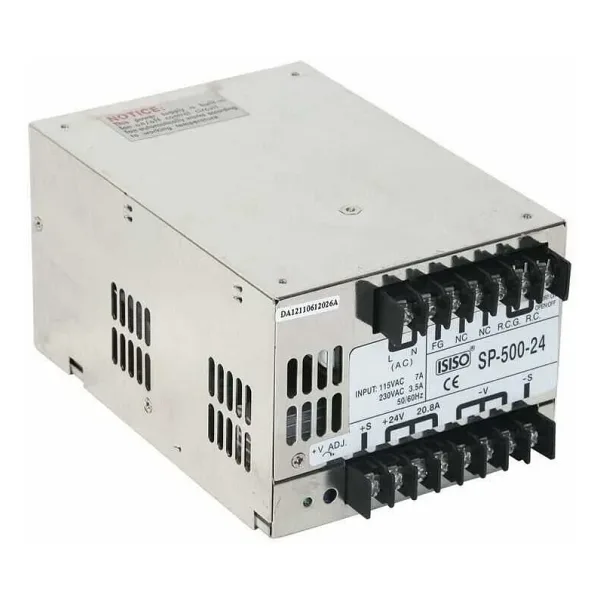 ISP-500-12 - 500W 12VDC 40.0A Ray Montajlı Kapalı Tip Güç Kaynağı