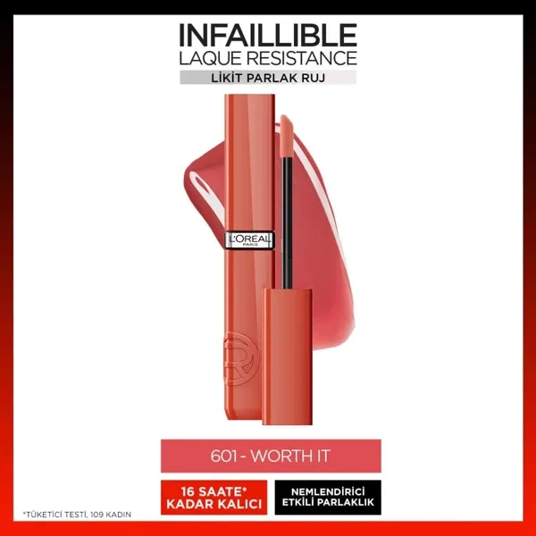 L'Oreal Paris Infaillible Laque Resistance 601 Worth It Likit Ruj