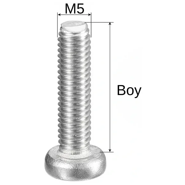 M8X20mm YSB Vida – DIN7985 (Yıldız Silindir Başlı Civata) 10 Adet