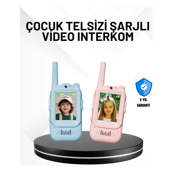Mey Ithalat 3-12 Yaş Çocuklara Uygun Görüntülü Walkie Talkie Seti
