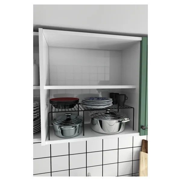 moniev Genişletilebilir Raf Ayarlanabilir Dolap İçi Düzenleyici Mutfak Düzenleyici Banyo Düzenleyici BEJ