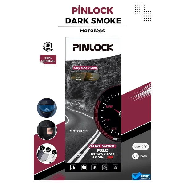 Motobros Kask Buğu Önleyici Siyah UV Korumalı Pinlock