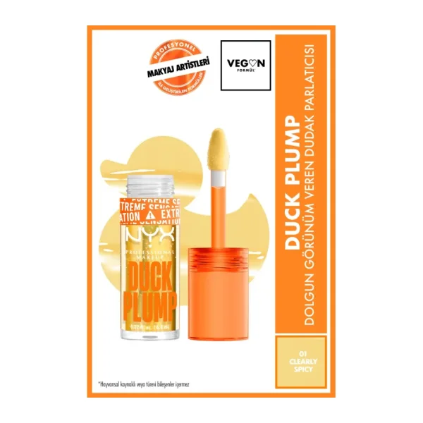 NYX Duck Plump Dolgunlaştırıcı Dudak Parlatıcısı 01 Clearly Spicy