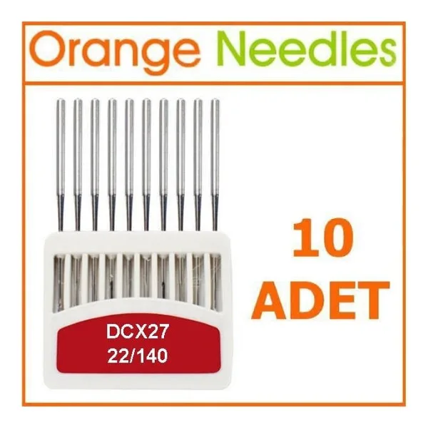 Orange DCX27 Overlok Makine Iğnesi 22 Numara 10 Adet - Gümüş