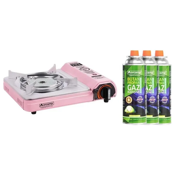 Orcamp Seramik Pro CK-508 227 gr 3 Adet Kartuşlu Kamp Ocağı