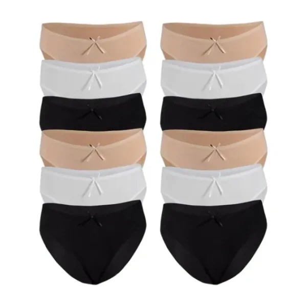 Özten Kadın 12'li Paket Bambu Bikini Külot