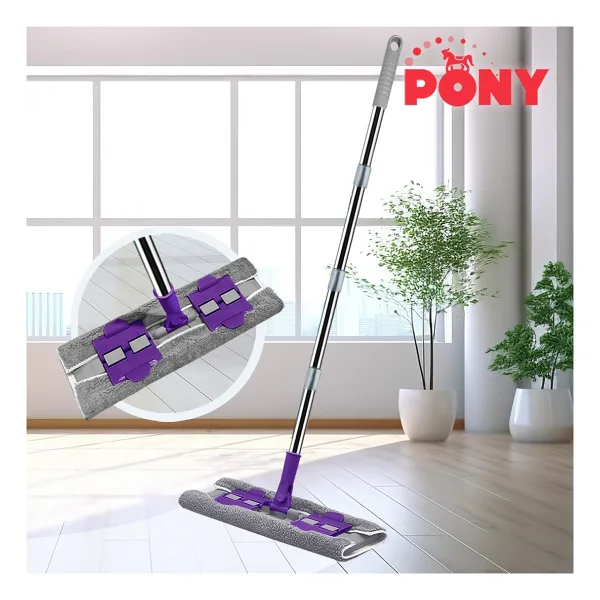 Pony Mandallı Mop Mikrofiber Yüzey Temizlik Seti