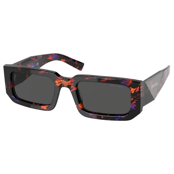 Prada PR 06YS 06V5S0 Abstract Orange-Dark Grey Erkek Güneş Gözlüğü