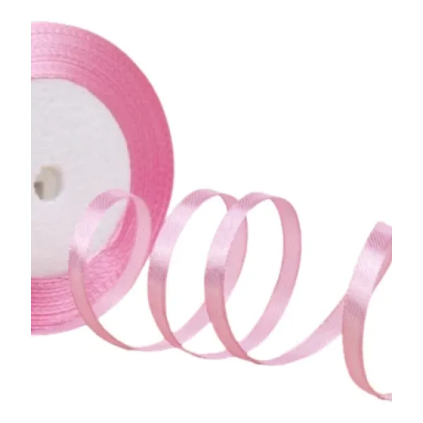 Saten Kurdele 3 mm Pembe 70 Metre